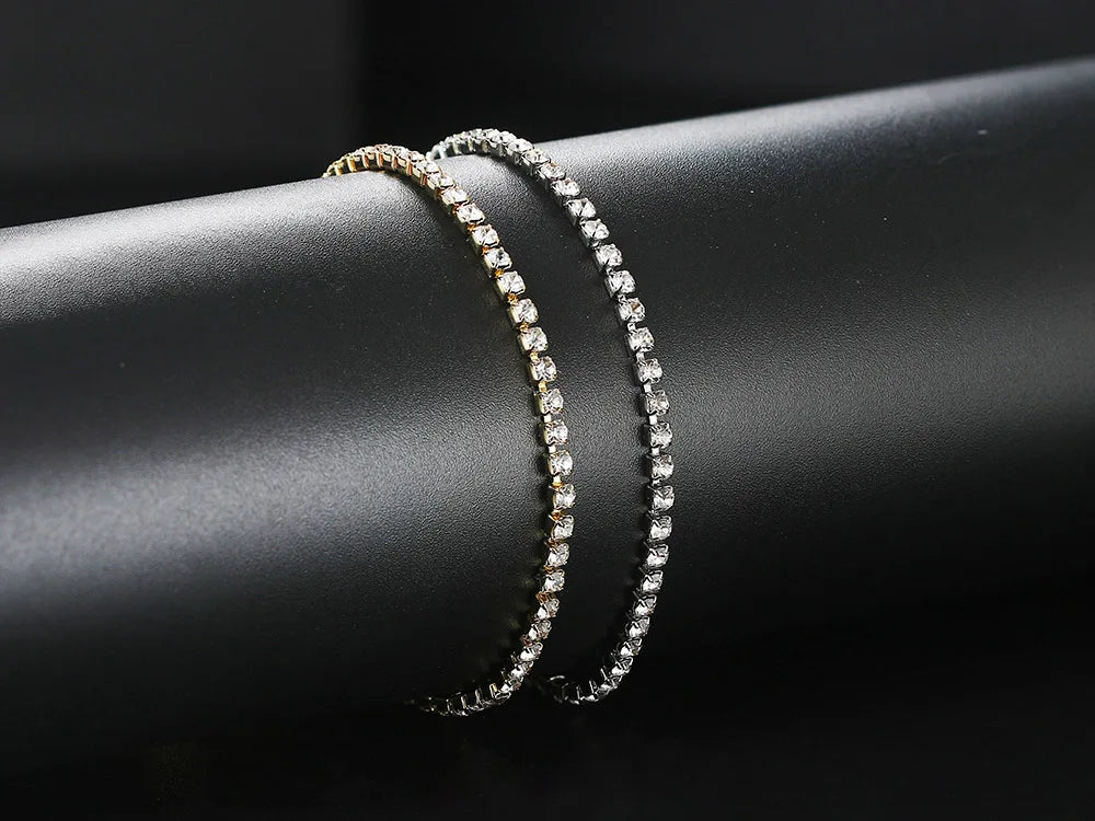 Bracelet Cheville Zircon CZ