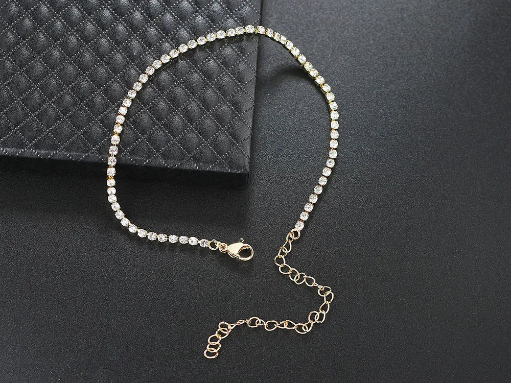 Bracelet Cheville Zircon CZ