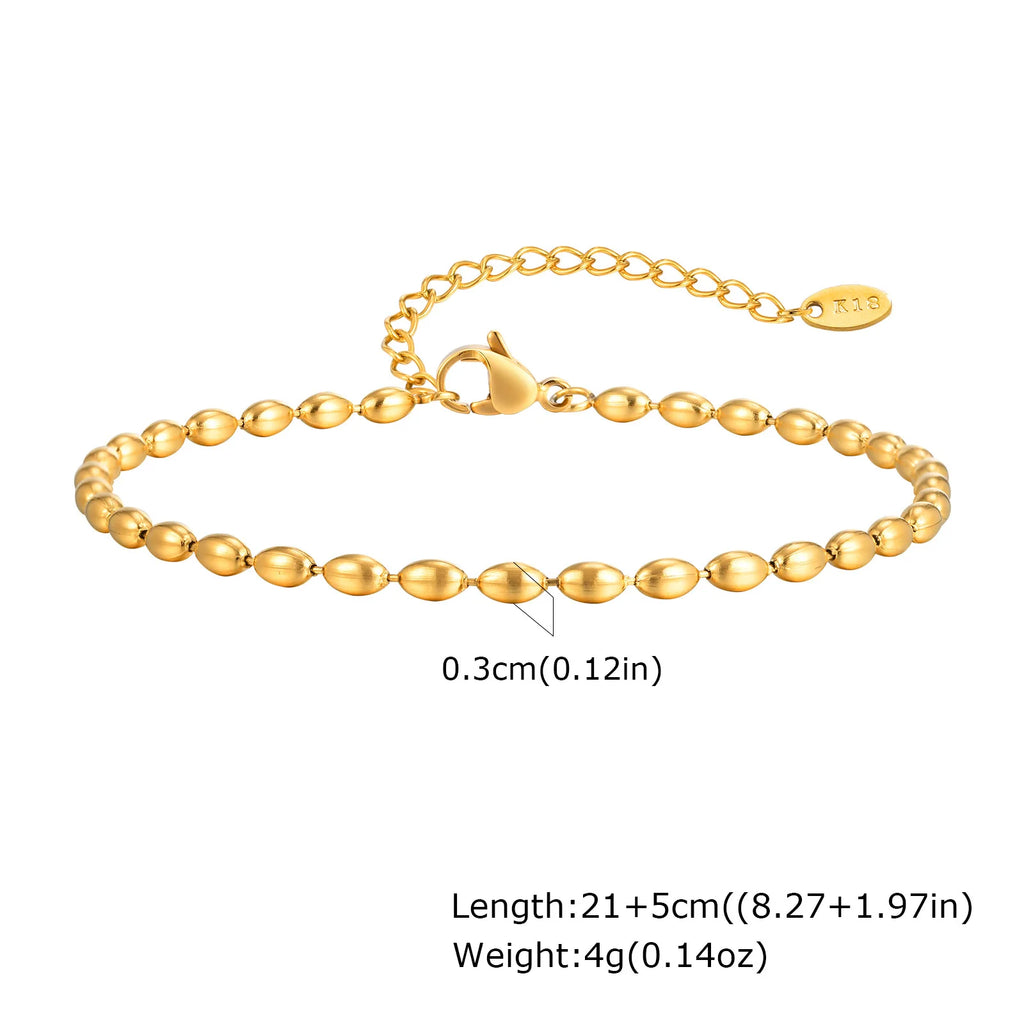 Chaîne Cheville Perles Acier