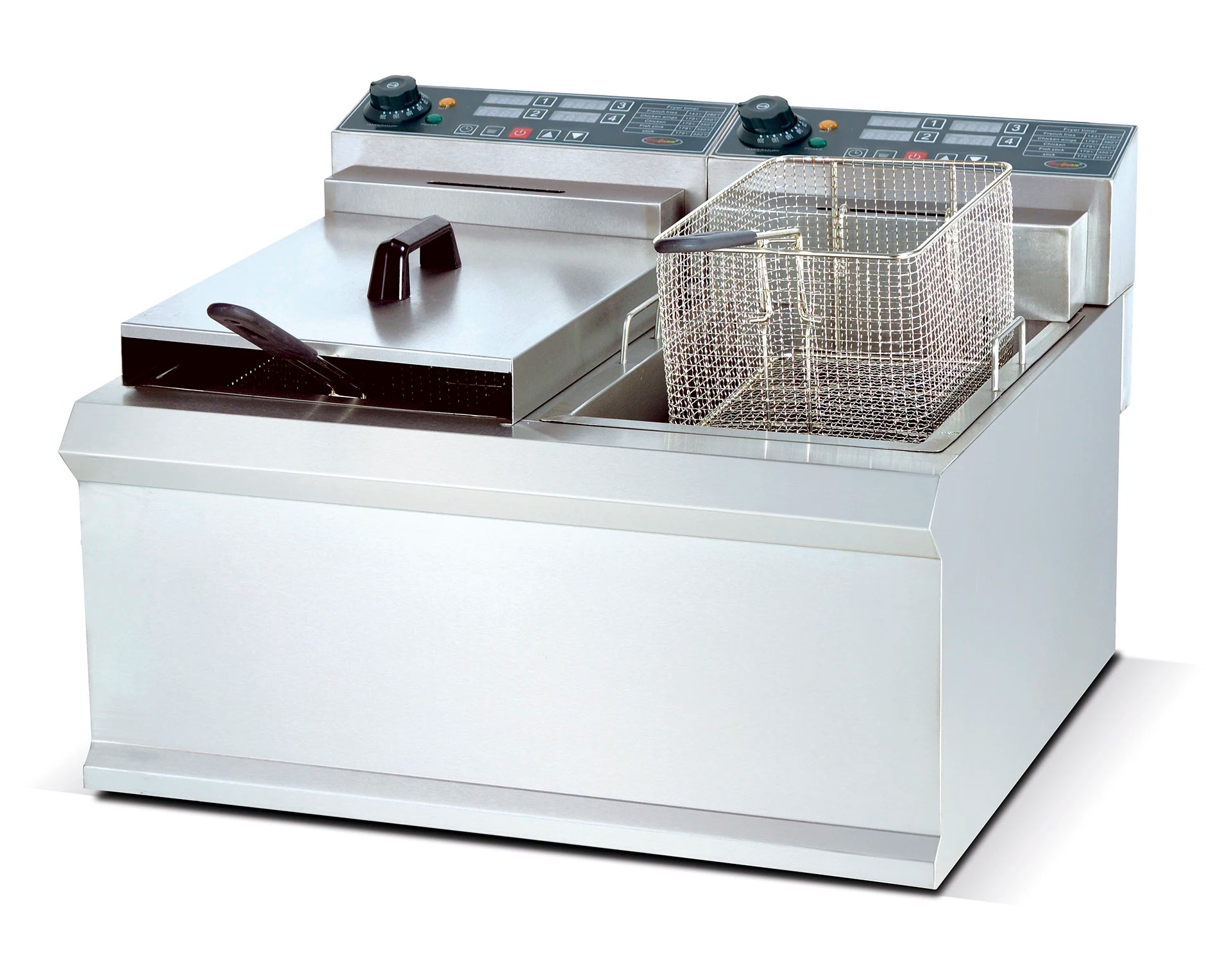 Friteuse frites Machine à frire Induction Freidora Friteuse 2*12.5L dinde friteuses électriques pour Restaurant