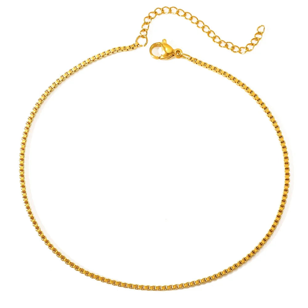 Bracelet de oral ille Minimaliste en Acier Inoxydable, Bijou au Design Populaire, Maillons Réglables, Longueur 21cm + 5cm, pour Femme