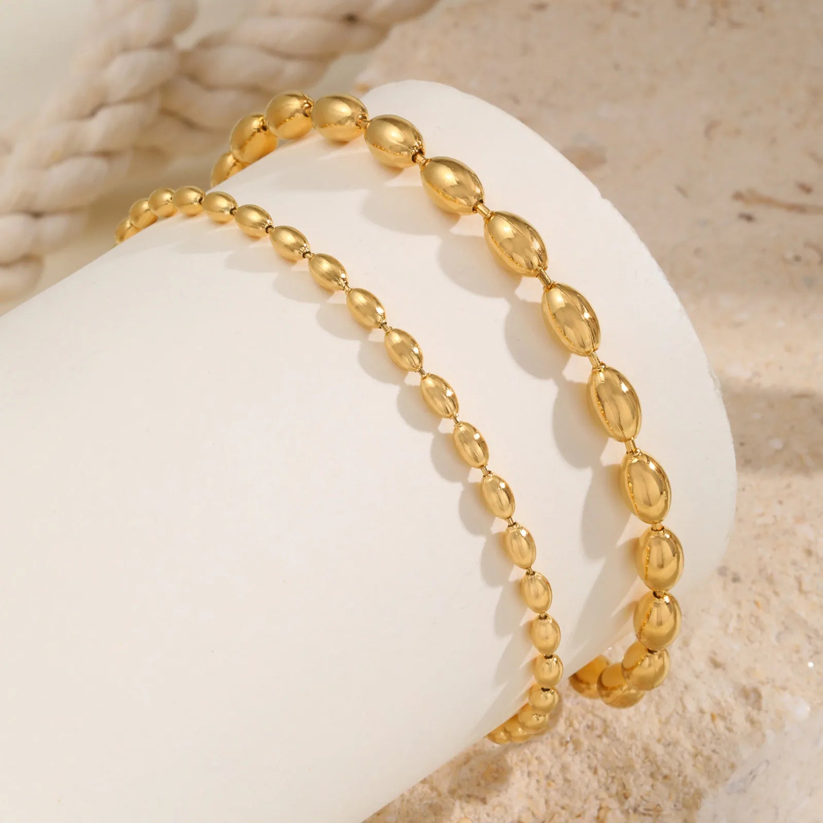 Chaîne Cheville Perles Acier