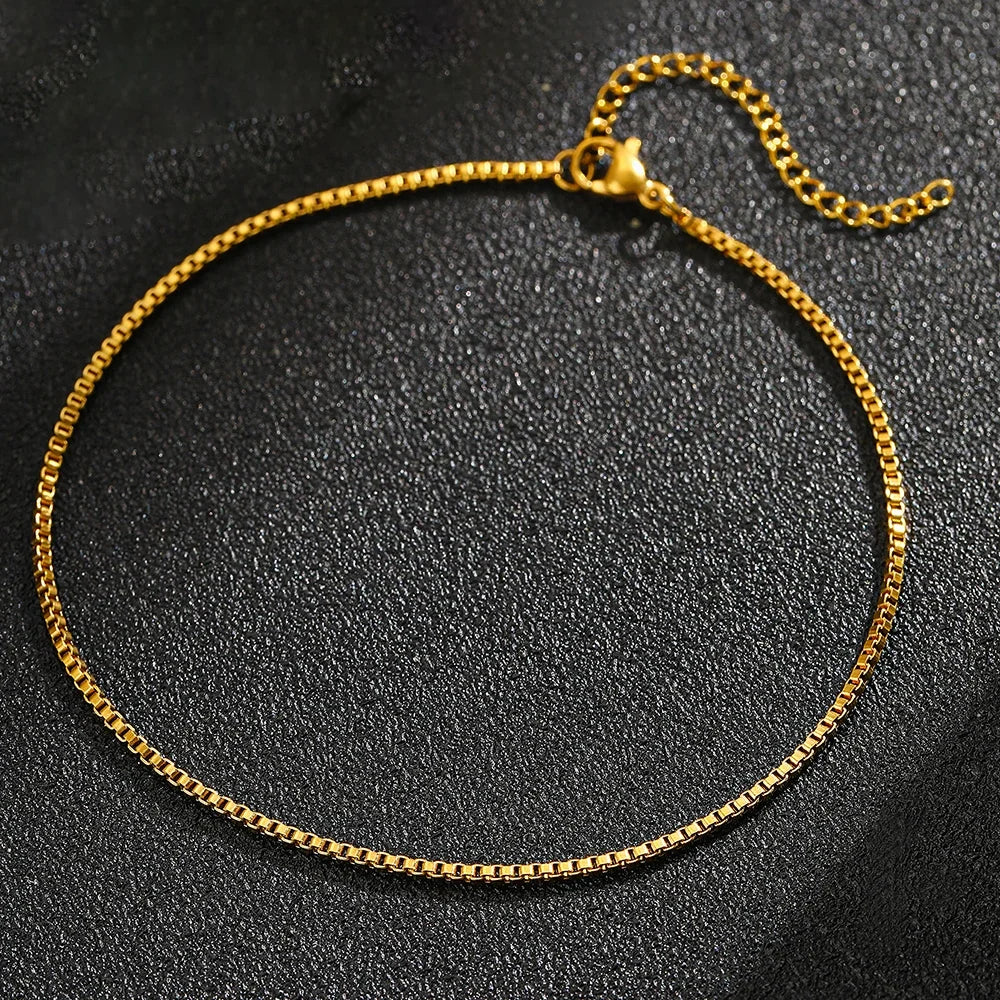 Bracelet de oral ille Minimaliste en Acier Inoxydable, Bijou au Design Populaire, Maillons Réglables, Longueur 21cm + 5cm, pour Femme