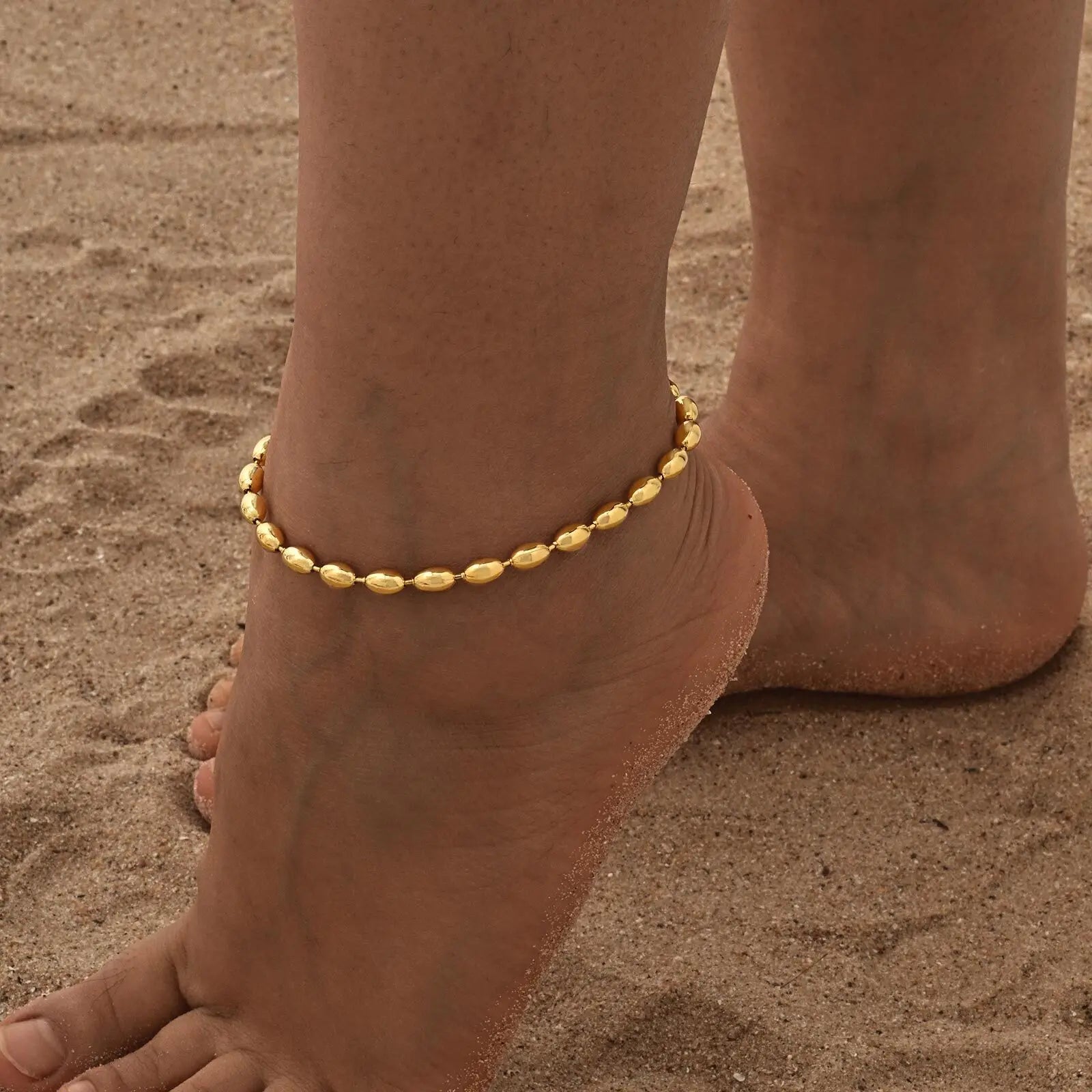Chaîne Cheville Perles Acier