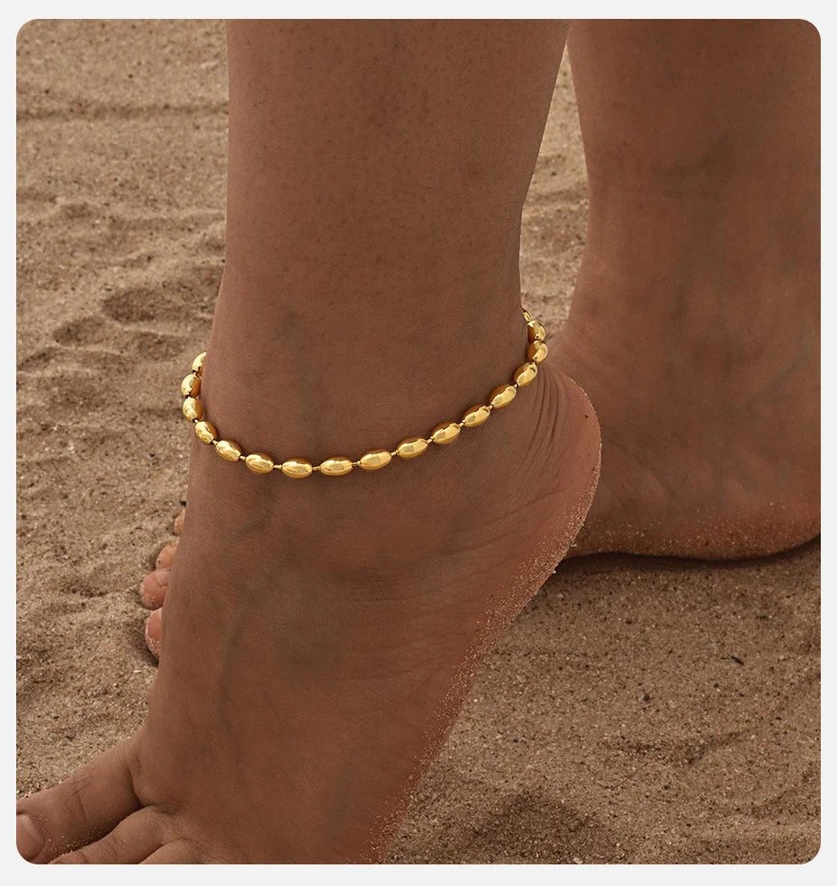 Chaîne Cheville Perles Acier