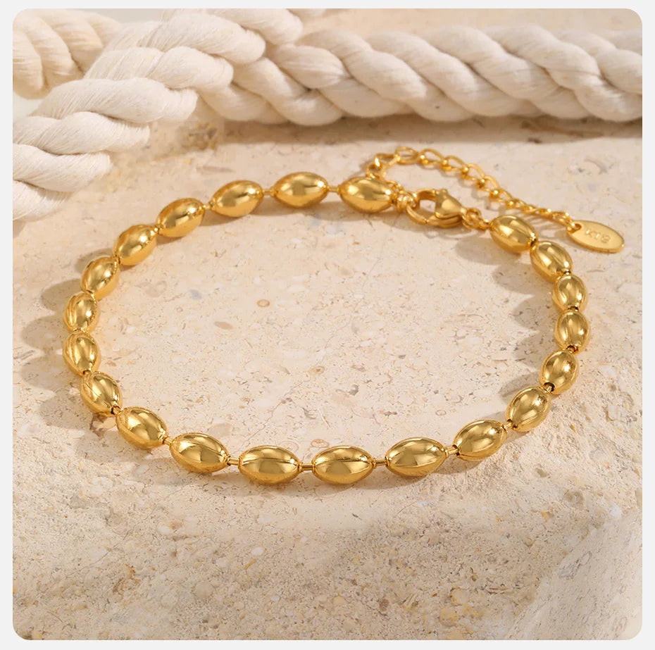 Chaîne Cheville Perles Acier