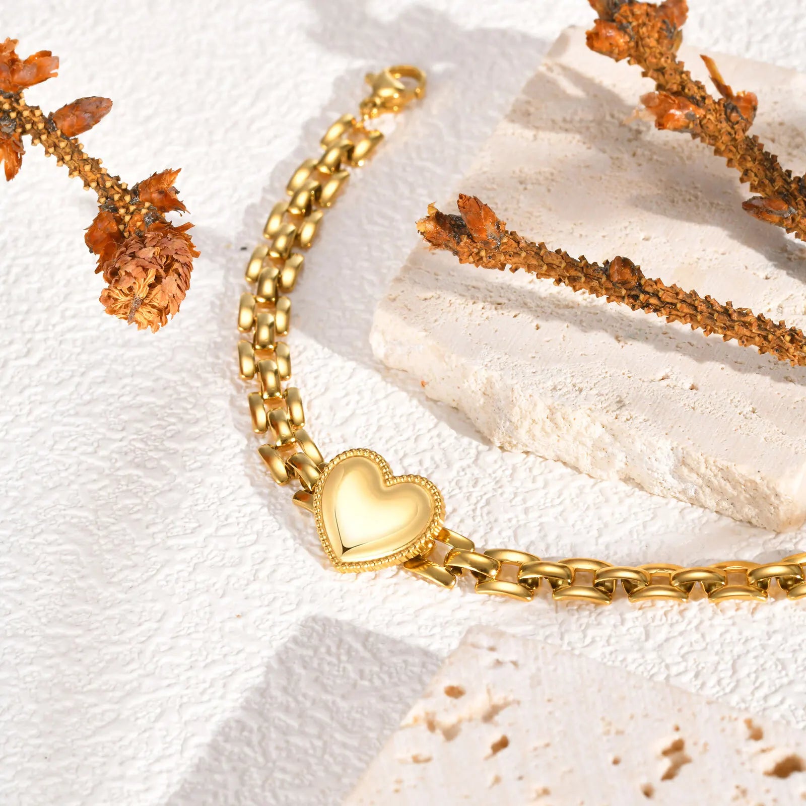 Bracelets en acier inoxydable pour couple, coeur d'amour, bracelets réglables, bijoux cubains, cadeau de la Saint-Valentin, petite amie, hommes et femmes