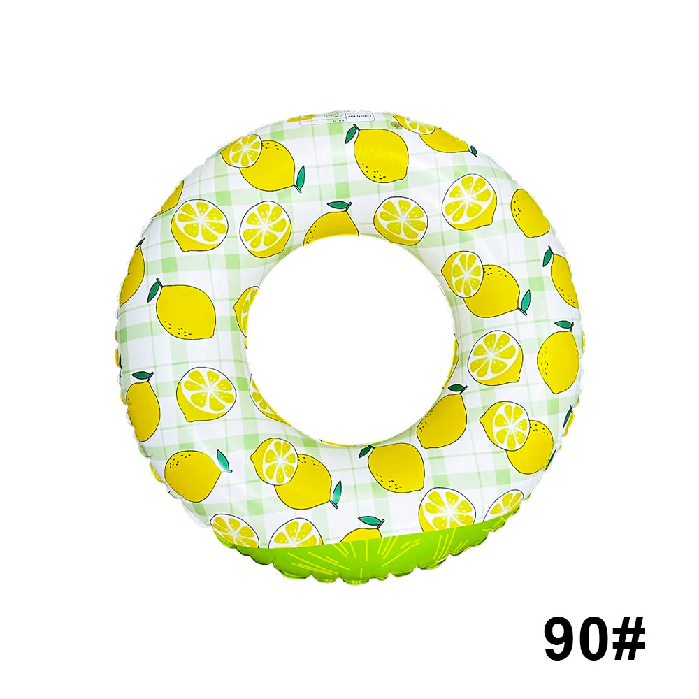 Cerceau de natation imprimé citron, 1 pièce, cerceau sous les bras, cerceau flottant gonflable en Pvc épais, adapté à la piscine et à la plage