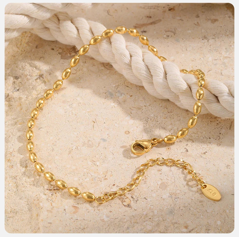 Chaîne Cheville Perles Acier
