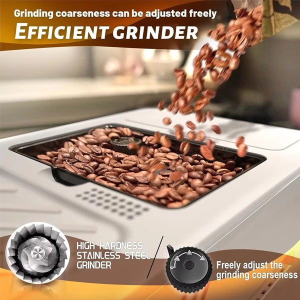 Machine à expresso entièrement automatique 2026 - Machine à café du grain à la tasse avec écran tactile et réservoir à lait pour Latte et Cappuccino