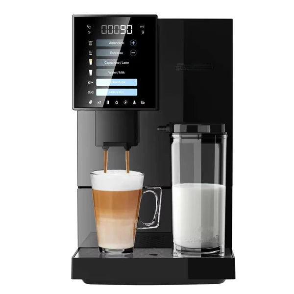 Machine à expresso entièrement automatique 2026 - Machine à café du grain à la tasse avec écran tactile et réservoir à lait pour Latte et Cappuccino