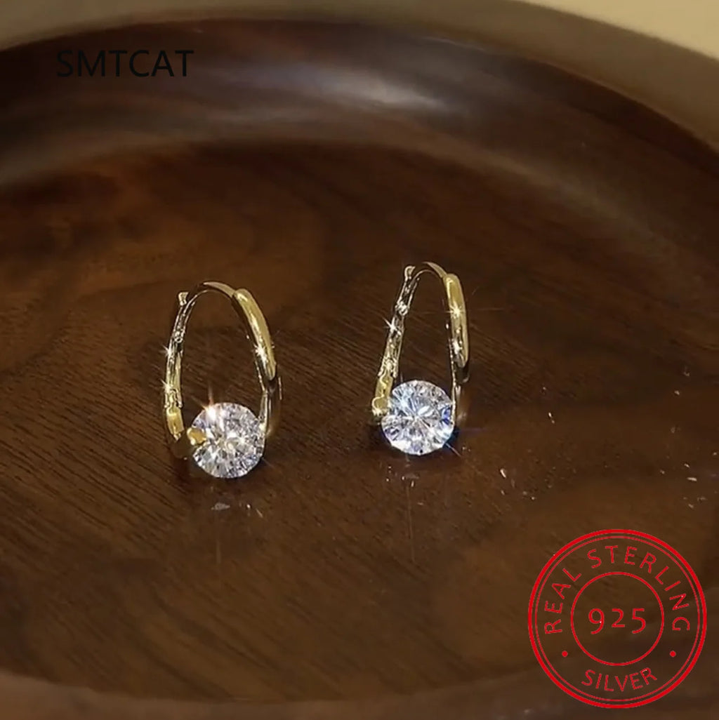 Créoles Moissanite Argent