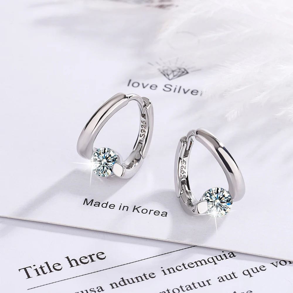 Créoles Moissanite Argent