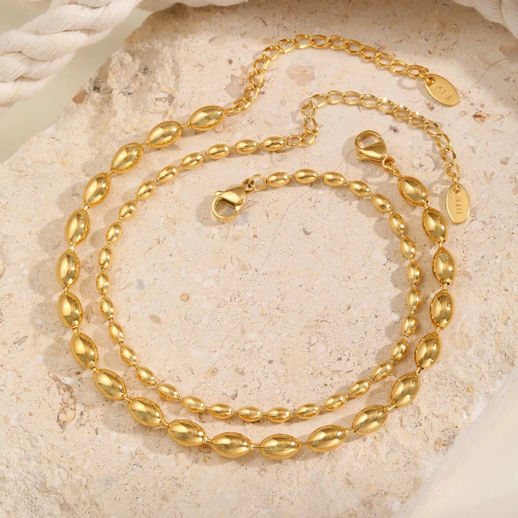 Chaîne Cheville Perles Acier