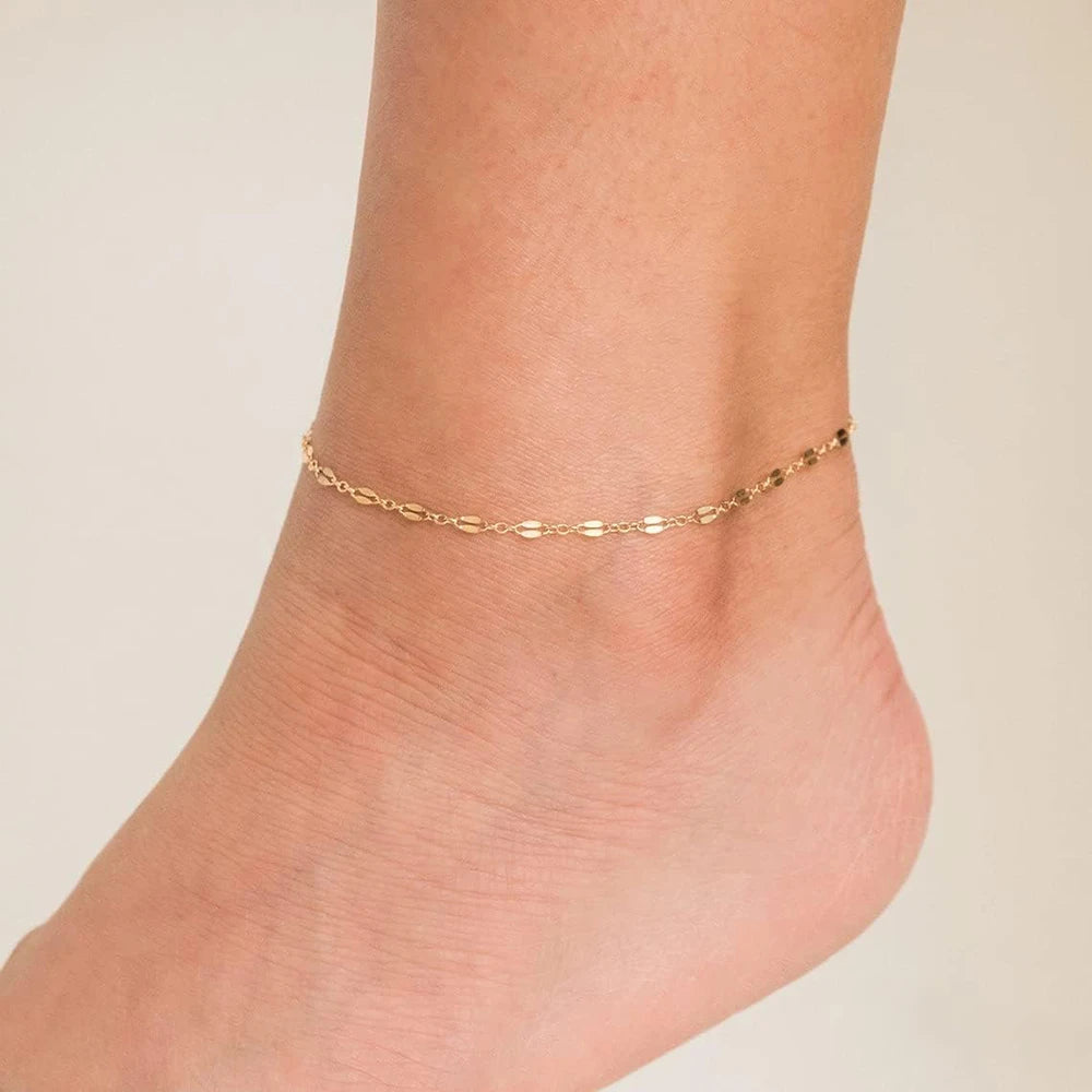 Bracelet de oral ille Minimaliste en Acier Inoxydable, Bijou au Design Populaire, Maillons Réglables, Longueur 21cm + 5cm, pour Femme