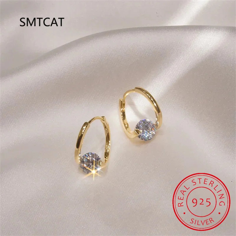 Créoles Moissanite Argent
