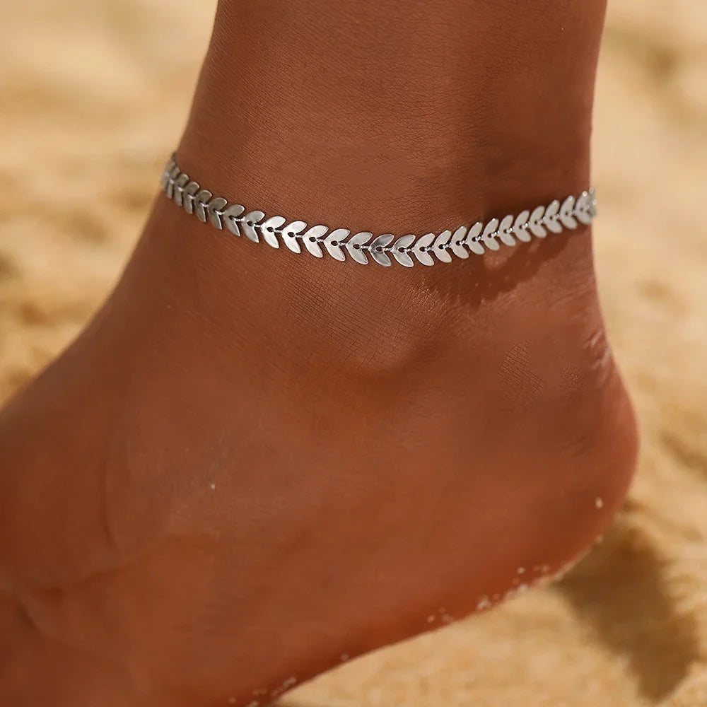 Bracelet de oral ille Minimaliste en Acier Inoxydable, Bijou au Design Populaire, Maillons Réglables, Longueur 21cm + 5cm, pour Femme