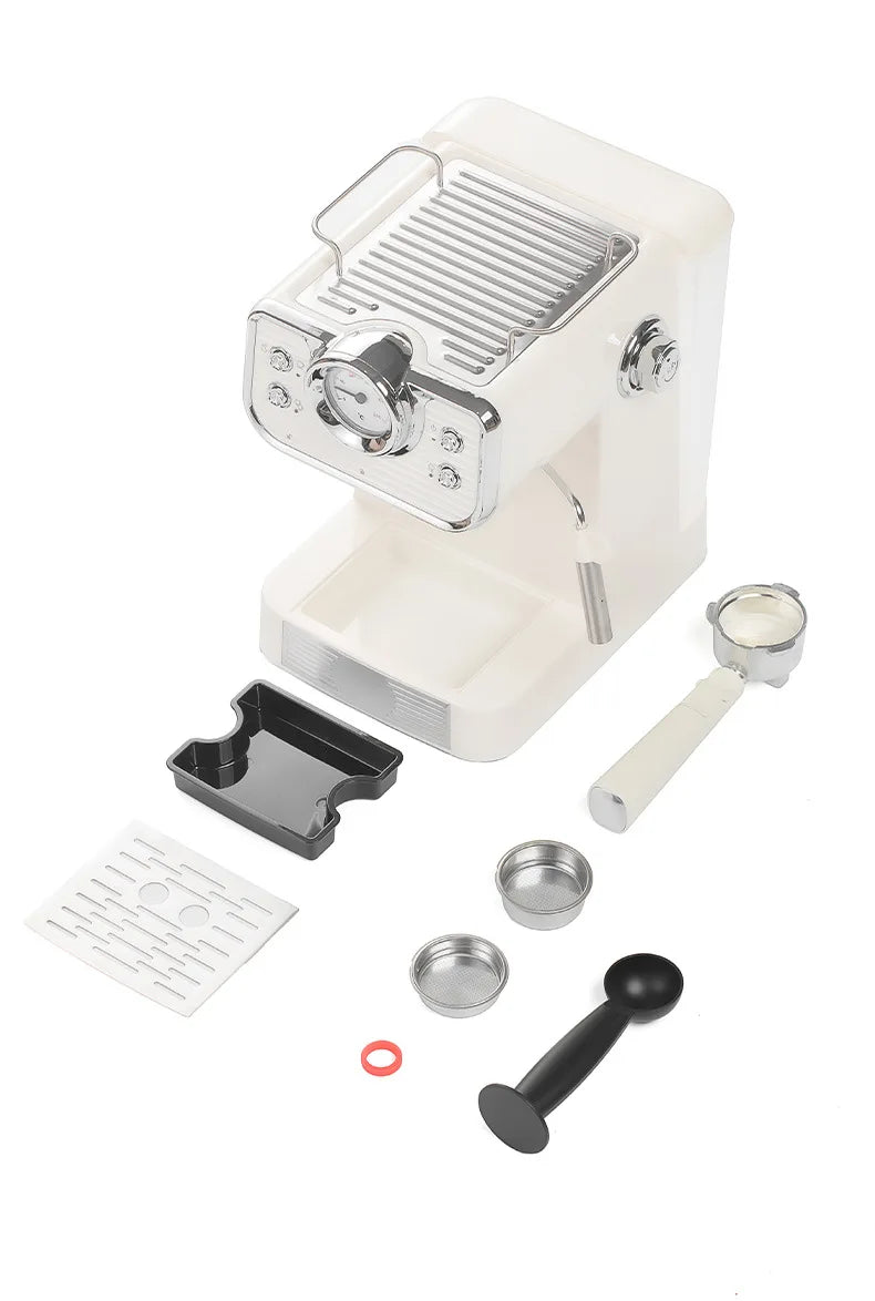 Machine à café semi-automatique italienne, petite Machine domestique 20 bars, Extraction haute pression, vapeur manuelle, mousse de lait, chauffage rapide