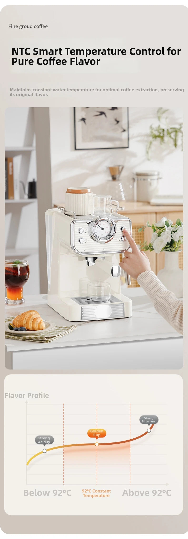 Machine à café semi-automatique italienne, petite Machine domestique 20 bars, Extraction haute pression, vapeur manuelle, mousse de lait, chauffage rapide