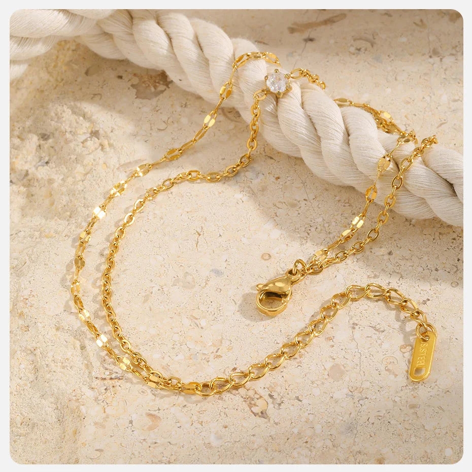 Chaîne Cheville Perles Acier